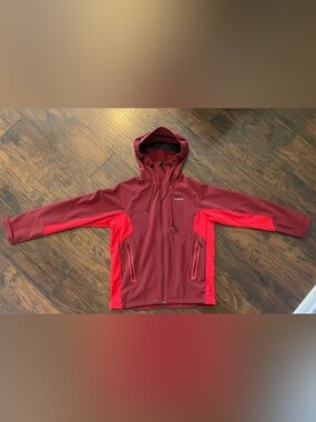 Waterproof Solaris Maroon and Red Hooded Softshell Jacket